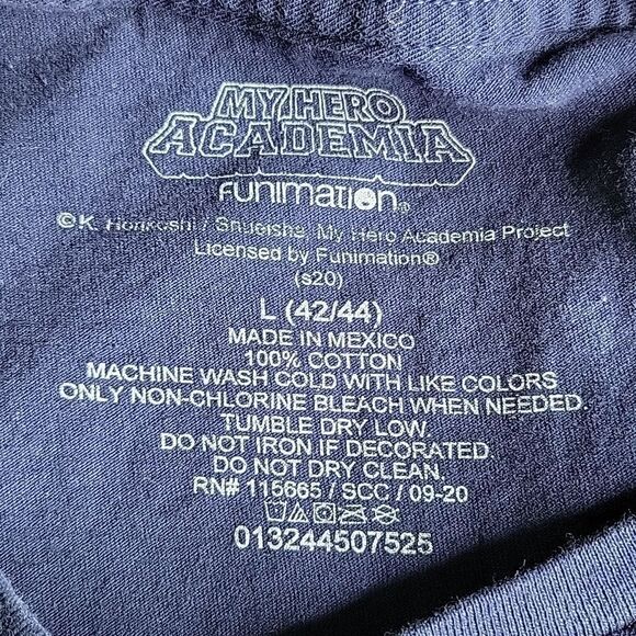 FUNIMATION PRODUCTION‎ My Hero Academia Men's Shirt Large - Picture 7 of 7